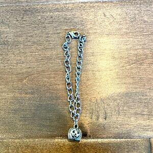 Pumpkin silver tone bracelet